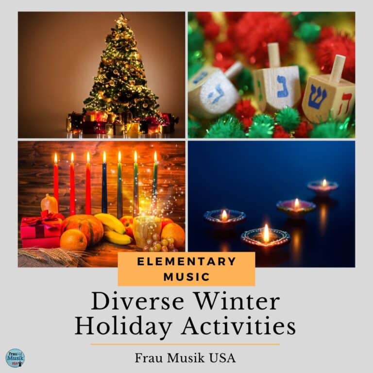 Diverse Winter Holiday Songs for Elementary Music