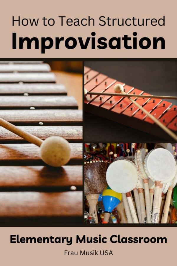 How to Teach Improvisation in Elementary Music Class Images include xylophones and classroom instruments