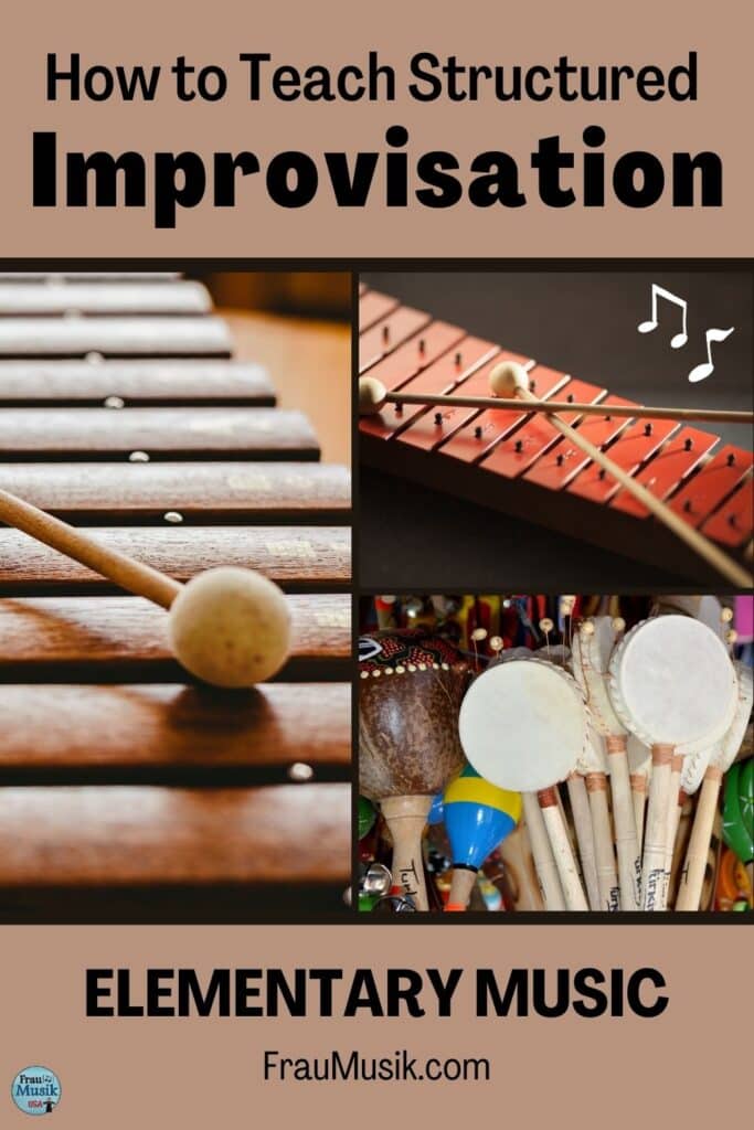 How to Teach Improvisation in Elementary Music Class Images include xylophones and classroom instruments