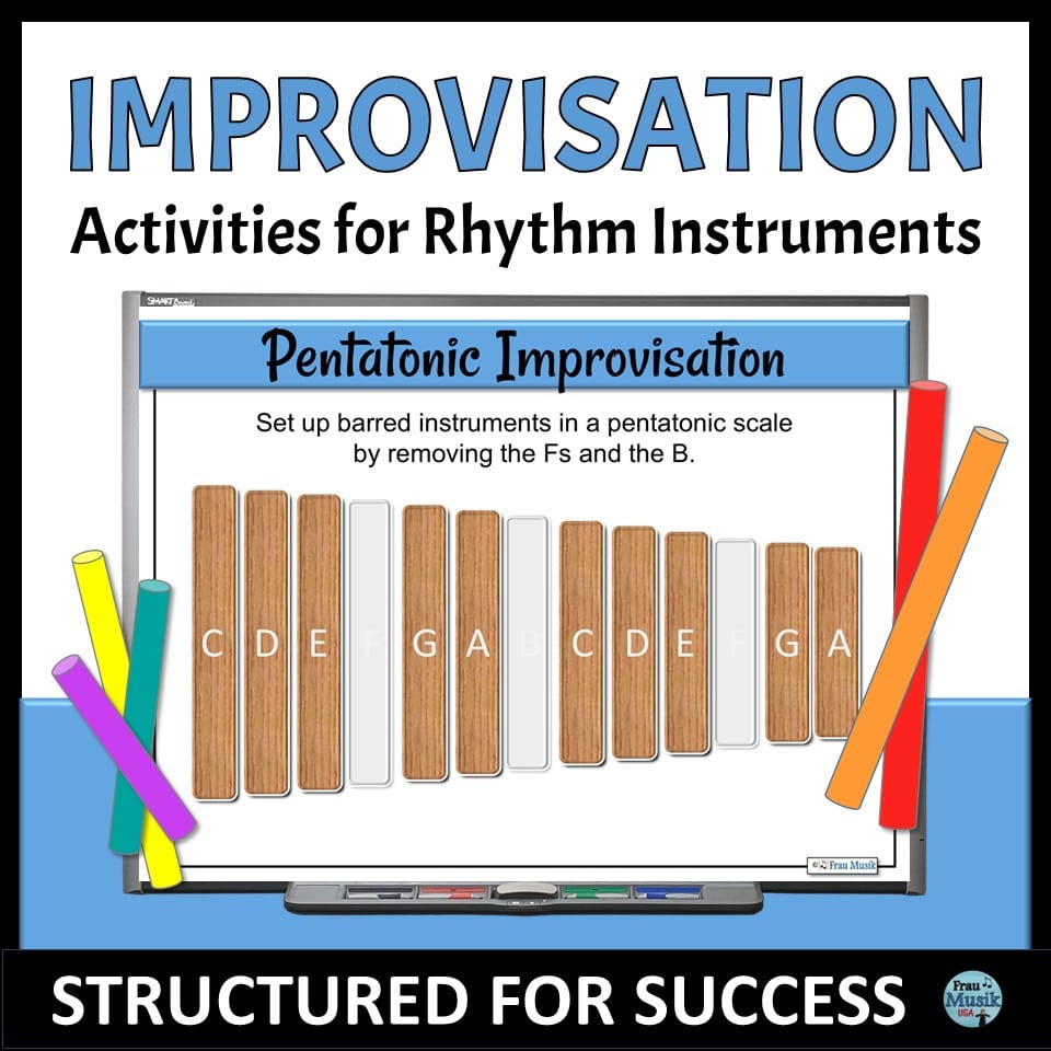 Improvisation Chant with picture of xylophone & Boomwhackers