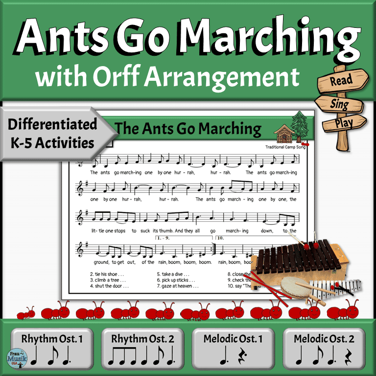 Camp Song with Differentiated Orff Arrangement for the Elementary Music Classroom | Grades K-5