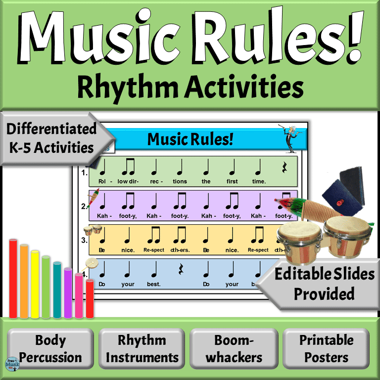 Engage Your Elementary Music StuBack to School Orff Rhythm Rules for the Elementary Music Classroom