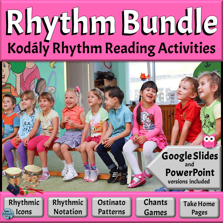 Rhythm Reading BUNDLE | Elementary Music Activities - Movement, Chants, Orff Instruments