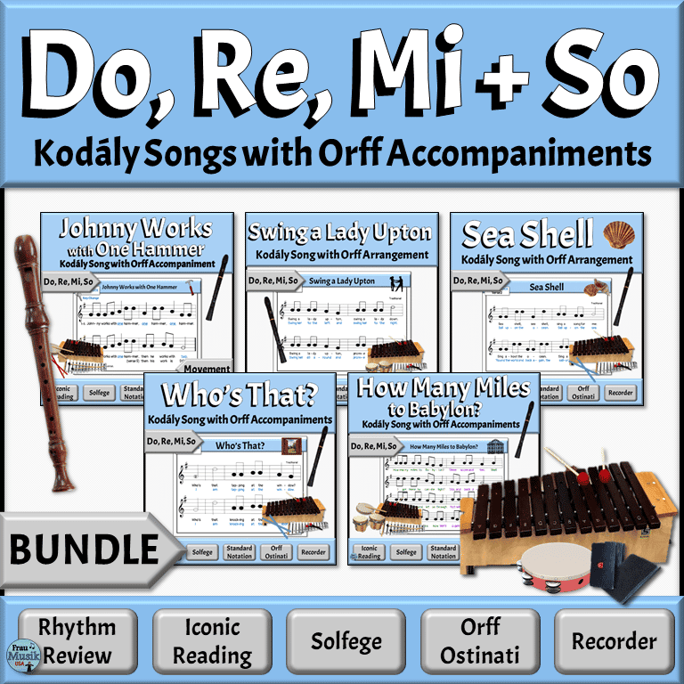 Kodály Songs & Activities for Developing Music Literacy - Elementary Music Classroom | Do Re Mi So