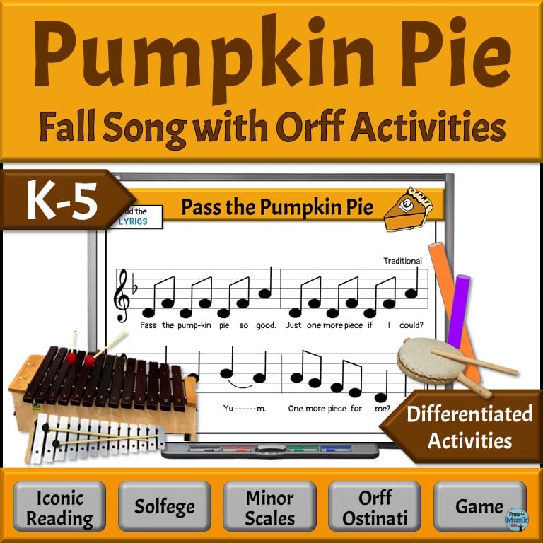Pass the Pumpkin Fall Song with Orff Activities