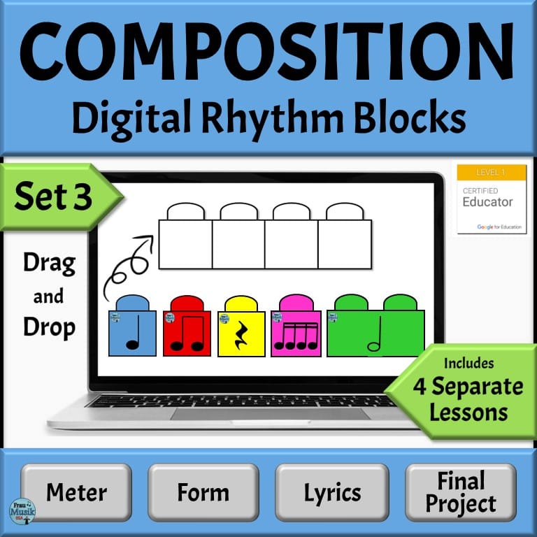 Music Composition Activities for the Elementary Music Classroom | Set 3 - Google Slides Version