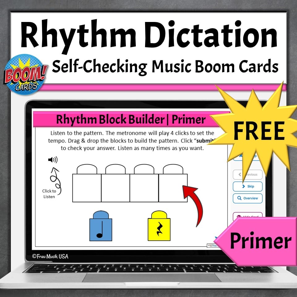 FREE Online Rhythmic Dictation Games to Develop Music Reading Skills for Elementary Music Classroom