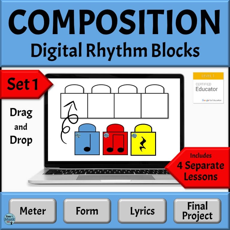 Music Composition Activities for the Elementary Music Classroom | Set 1 - Google Slides Version