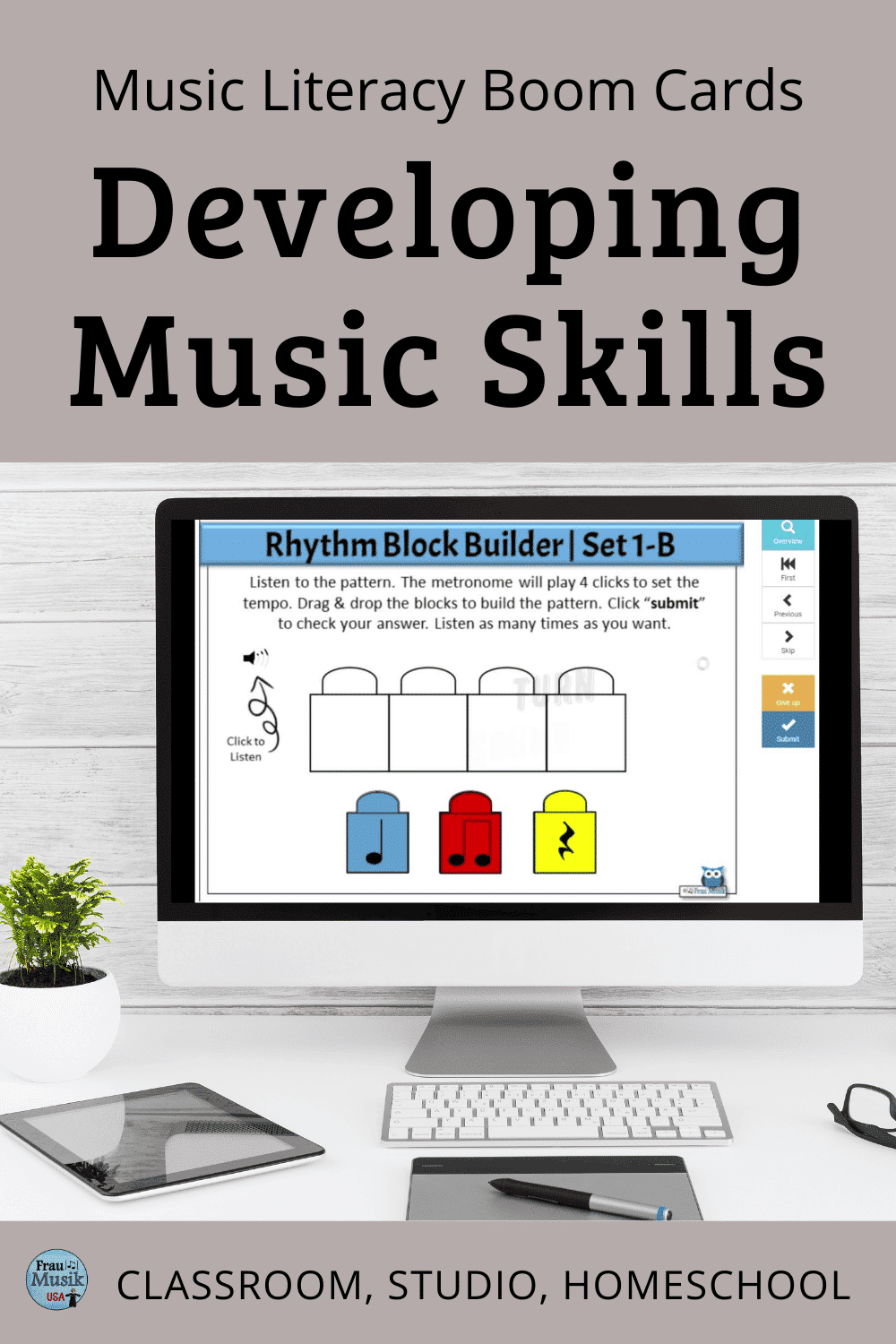 Developing Music Reading Skills with Online Boom Cards