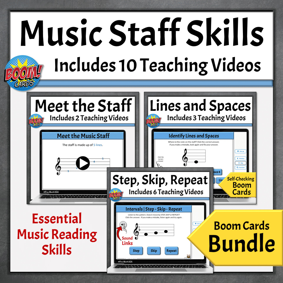 Music Staff Skills Self-Checking Activities Give Students Immediate Feedback