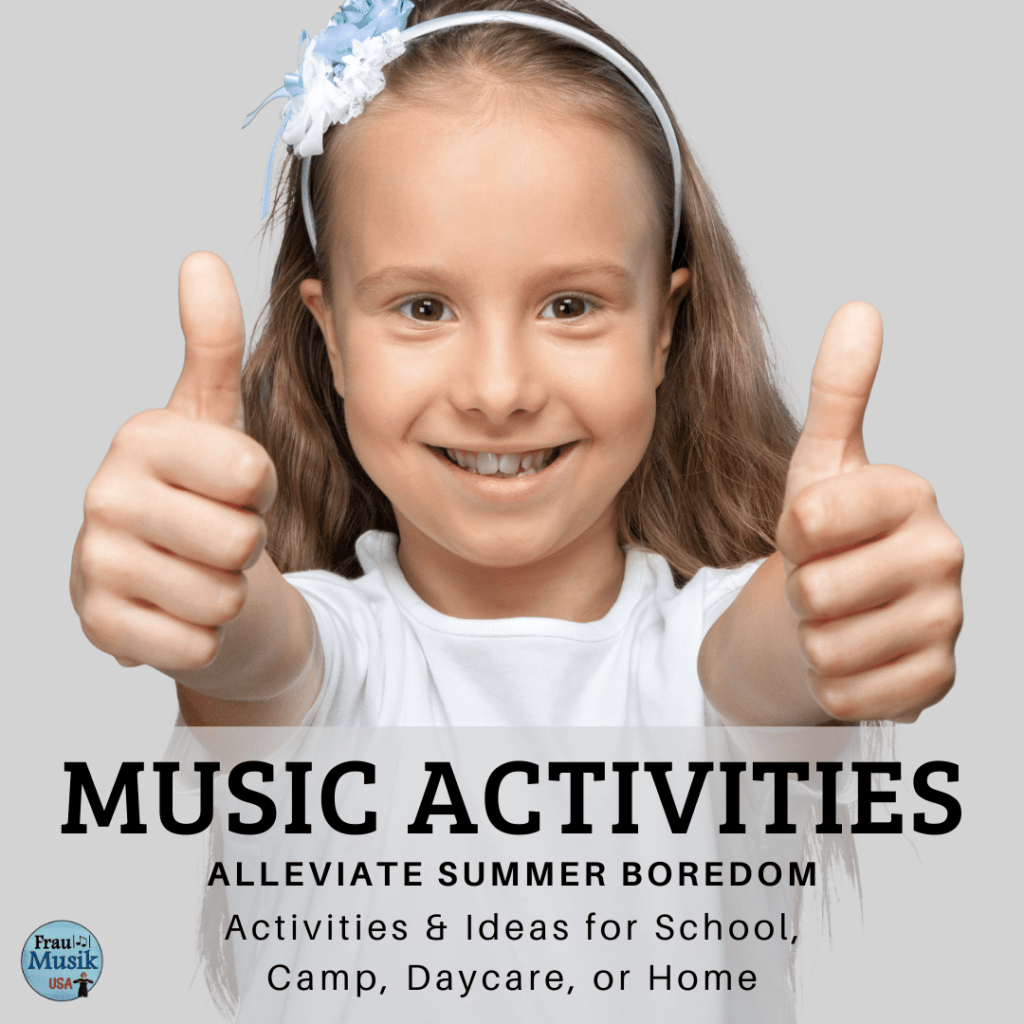 Music Activities for Elementary Students | Summer Activities for Learning at Home, Camp, or School