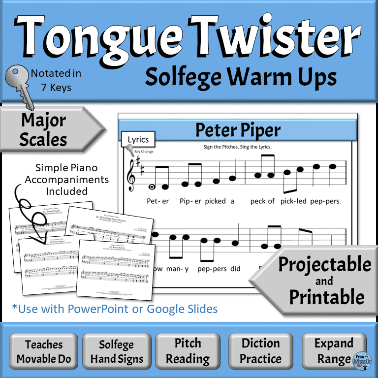 Sequential Solfege Vocal Music Warm Up Activities - Major Scales | Developing Music Literacy