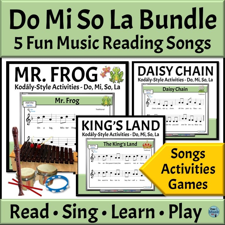Kodály Songs & Activities to Developing Music Literacy | Elementary Music Classroom - Do Mi So La
