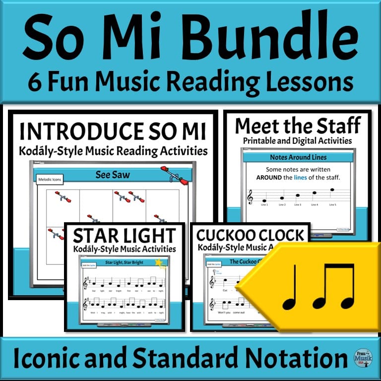 Kodály So Mi Music Reading Activities for Elementary Music | Songs, Movement, Instruments