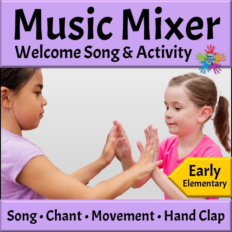 Back to School Music Activities - smiling children performing a hand clap activity