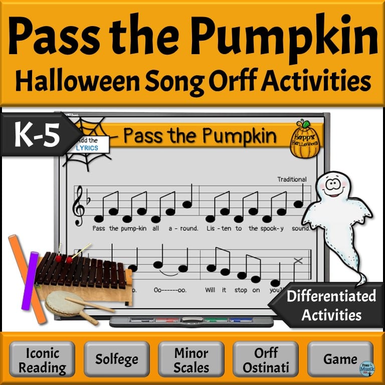 Halloween Song with Differentiated Orff Accompaniments | Elementary Music Classroom