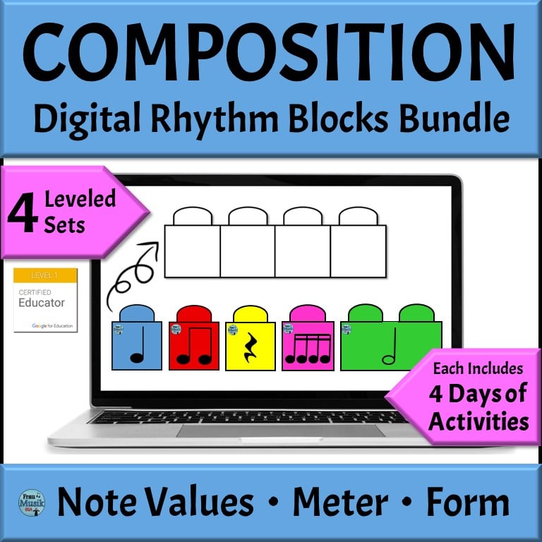 Music Composition Activities for the Elementary Music Classroom | Google Slides Bundle