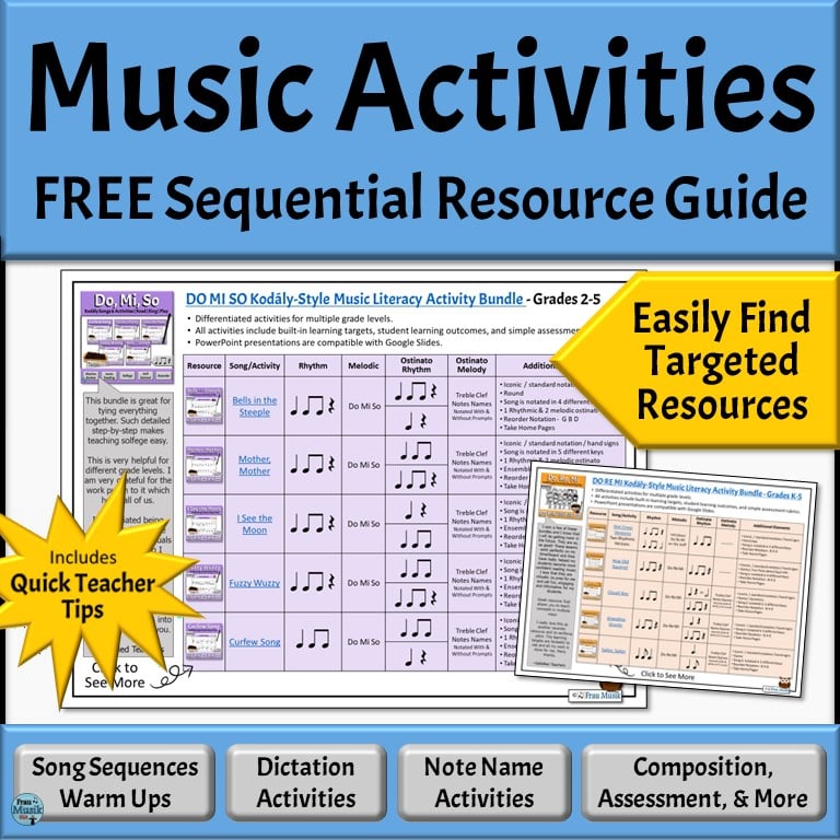 Creating Perfect Elementary Music Lesson Plans is Simple with this FREE Resource Guide and Detailed Indexes