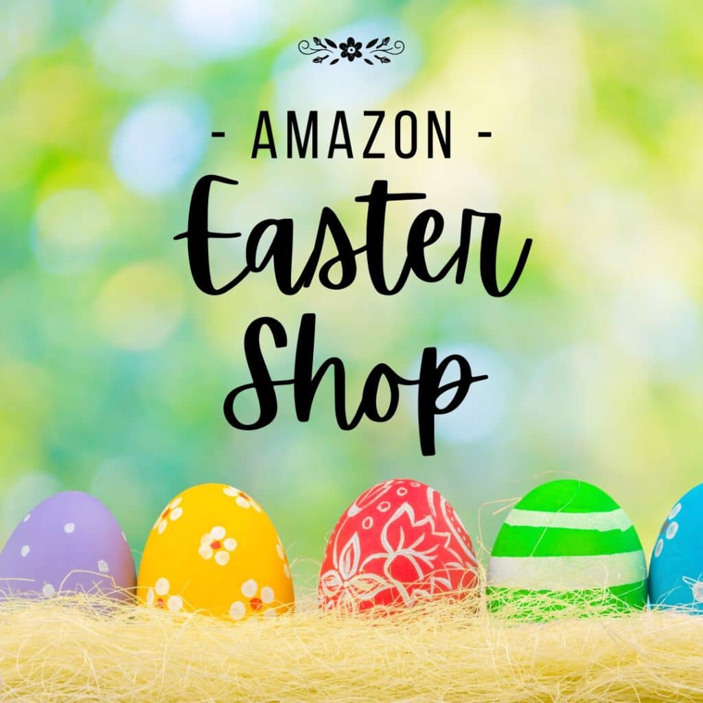 Amazon Easter Shop with colorful eggs