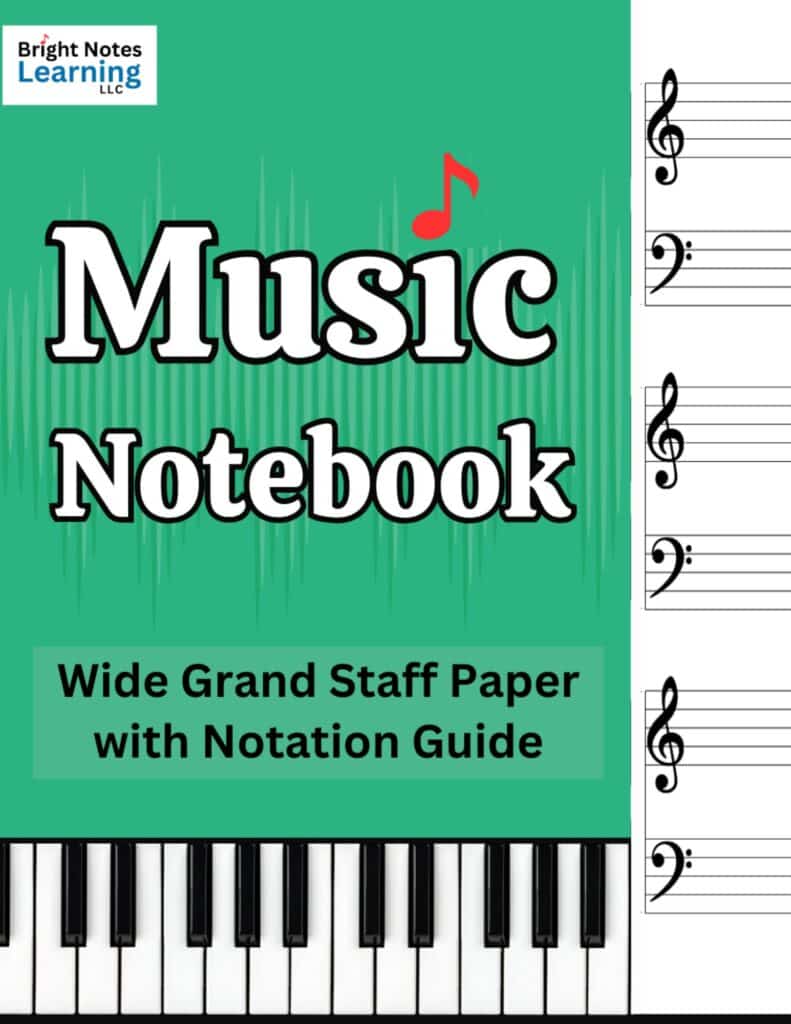 Grand Staff Music Notebook for Piano Music
