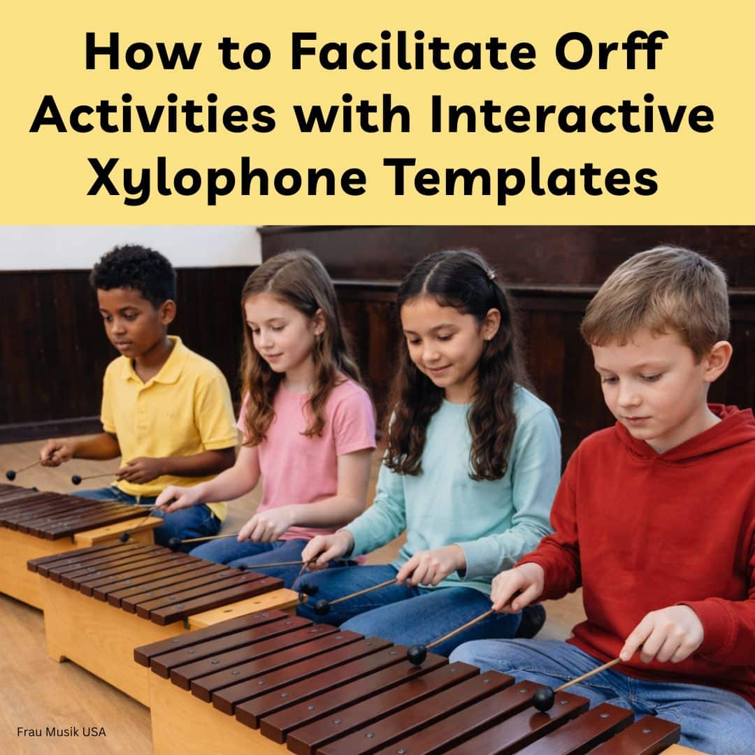 4th grade students playing Orff xylophones