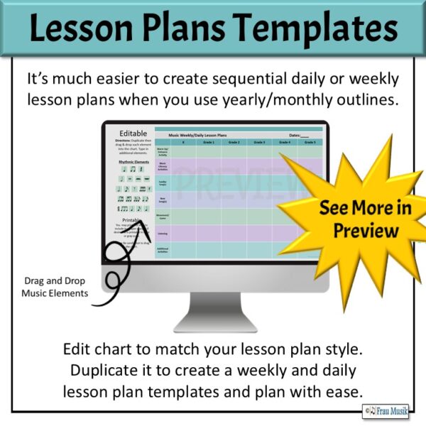 Elementary Music Lesson Plan Templates Curriculum Scope and Sequence