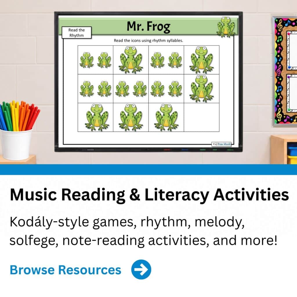Elementary Music Reading & Literacy Activities - Example of Iconic Music Reading