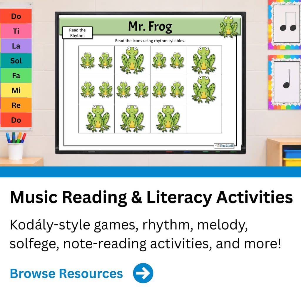 Elementary Music Reading & Literacy Activities - Example of Iconic Music Reading
